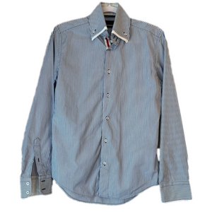 Zara Man Striped Slim Fit Dress Shirt/Small